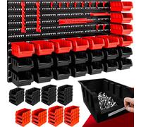 DEUBA® Ensemble de panneaux muraux et boîtes empilables supports tournevis et clés rangement porte-outils bricolage
