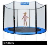 Deuba Filet de sécurité pour Trampoline 6 Poteaux - Réseau Dense entrée fermable - Ø 183 cm