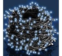 Deuba® Guirlande lumineuse 100 LED Bleu décoration de Noël à piles avec minuteur 8 fonctions extérieur d'éclairage Intérieur