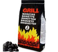 Deuba® Lot de 3 briquettes de charbon de bois pour barbecue - 9 kg - 3 x 3 kg
