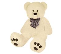 DEUBA Ours en Peluche Nounours XL crème Doudou Peluche Ours en Peluche Teddy Modèle 100 cm