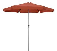 Deuba Parasol Ø 330 cm terracotta Parasol en aluminium avec manivelle Protection solaire UV 50+ jardin terrasse extérieur