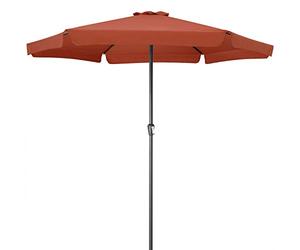 Deuba Parasol Ø 330 cm terracotta Parasol en aluminium avec manivelle Protection solaire UV 50+ jardin terrasse extérieur