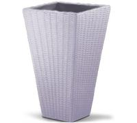 Deuba Pot de Fleurs Gris 70 x 40 x 40 cm 59 L Bac à Fleurs Aspect polyrotin Jardin terrasse intérieur extérieur jardinière Cache-Pot