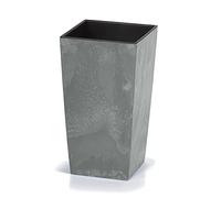 Deuba Pot de Fleurs Style Béton Gris 49 litres Bac à Fleur Cache Pot Jardinière Terrasse Jardin Salon Entrée Intérieur Extérieur