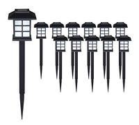 Deuba® Set de 12 lampes solaires piquet pour jardin 8h autonomie lumière extérieur LED avec interrupteur crépusculaire