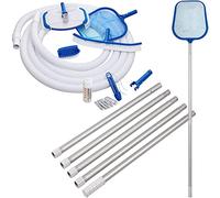 Deuba Set de Nettoyage pour Piscine 8 pièces Brosse de Nettoyage Epuisette Brosse de Bassin Brosse Main télescopique Testeur de Piscine Entretien