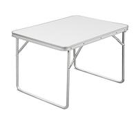 Deuba | Table de Camping • 80x60x68 cm • Pliante • Aluminium/MDF Blanc | Table de Jardin, terrasse