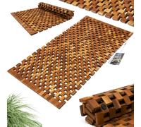 DEUBA® Tapis de Bain en Bois Tapis de Sol antidérapant en Bois d'acacia Caillebotis Salle de Bain 80 x 50 cm