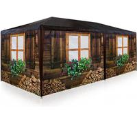 Chapiteau de fête Design chalets en Bois Montagne 6x3m 18m2 Tente tonnelle pavillon fête extérieur Jardin Design Maison Bois