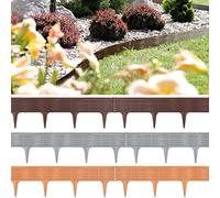 DEUBAŽ Bordure de Jardin Plastique 11,70m résistante intempéries UV Piquet Terre Parterre Plate-Bande délimitation Design clôture Prairie Brun