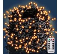 DEUBAŽ Guirlande lumineuse 100 LED Blanc Chaud décoration de Noël ŕ piles avec minuteur 8 fonctions extérieur intérieur