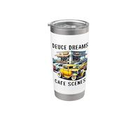 Deuce Dreams Scènes de café Gobelet isotherme en acier inoxydable double paroi