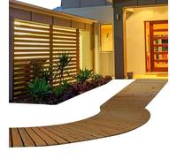 Deuineyi Chemin de jardin en bois | Haute densité résistant aux intempéries - Chemin en bois pour l'extérieur, pour jardin, camping, terrasse, entrée, bordure de piscine