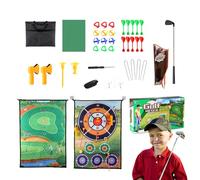 Deuineyi Jeu de Golf Chip and Stick, Jeu de Chipping de fléchettes de Golf, Grand Tapis d'entraînement Double Face pour entraînement de, Kit Complet de Tapis d'entraînement de Golf avec Jeu de