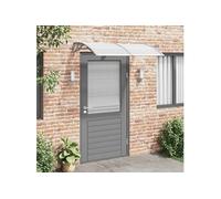 vidaXL Auvent de Porte, Marquise Solaire avec Support, Abri Protection Contre Pluie, Banne Entrée Porte Patio, 150x75 cm Gris Polycarbonate