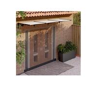 vidaXL Auvent de porte Marquise d'entrée 297,5x90 cm Polycarbonate Noir/Transparent