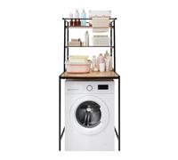 Deurqund Étagère de toilettes, à 3 niveaux, en fer, noire, avec capacité de charge de 10 kg par niveau, pour salle de bain, buanderie, balcon, 69 x 60 x 176,5 cm