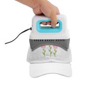 Deurqund Mini presse chauffante pour chapeaux, presse de transfert portable avec 4 niveaux de température (130-190 °C), traceur de presse 300 W pour casquettes de baseball et chapeaux de soleil