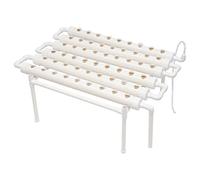 Deurqund Système de culture hydroponique avec 54 emplacements de plantation, système de culture sans terre comme tour aéroponique pour herbes et salade - Avec pompe, tuyau et accessoires, peu