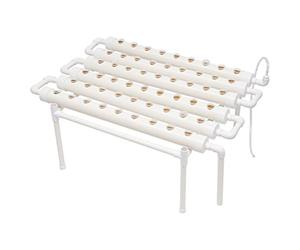 Deurqund Système de culture hydroponique avec 54 emplacements de plantation, système de culture sans terre comme tour aéroponique pour herbes et salade - Avec pompe, tuyau et accessoires, peu