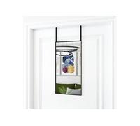 Deurspiegel 30x60 cm glas en aluminium zwart327403