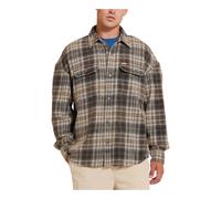 Deus Ex Machina - Veste de vacances à carreaux verts - Homme - Chemises - Brun - Taille: M