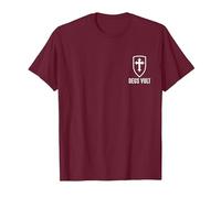 Deus Lo Vult Costume de Chevalier templier Croix I Deus Vult T-Shirt, Homme, Marron, L
