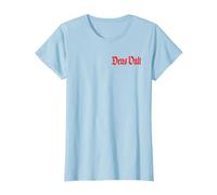 Deus Vault God Will It Templier de Chevaliers en Latin T-Shirt, Femme, Bleu Céleste, L