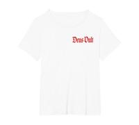 Deus Vault God Will It Templier de Chevaliers en Latin T-Shirt, Femme Grandes Tailles, Blanc, 6X