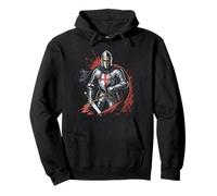 Deus Vult Chevalier Templier médiéval Croisé Sweat à Capuche