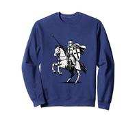 Deus Vult, croisé médiéval à Cheval, légende catholique Sweatshirt