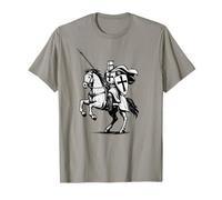 Deus Vult, croisé médiéval à Cheval, légende catholique T-Shirt