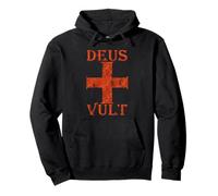 Deus Vult Gott Will ES I Croisade Moyen-Âge Templier Croix Sweat à Capuche