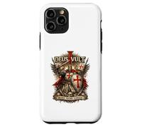 Deus Vult in Hoc Signo Vinces Chevalier Latin Médiéval Croisé Coque pour iPhone 11 Pro