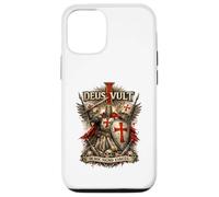 Deus Vult in Hoc Signo Vinces Chevalier Latin Médiéval Croisé Coque pour iPhone 12/12 Pro