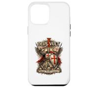 Deus Vult in Hoc Signo Vinces Chevalier Latin Médiéval Croisé Coque pour iPhone 12 Pro Max