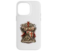 Deus Vult in Hoc Signo Vinces Chevalier Latin Médiéval Croisé Coque pour iPhone 14 Pro Max