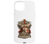 Deus Vult in Hoc Signo Vinces Chevalier Latin Médiéval Croisé Coque pour iPhone 15 Plus