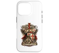 Deus Vult in Hoc Signo Vinces Chevalier Latin Médiéval Croisé Coque pour iPhone 16 Pro