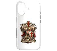 Deus Vult in Hoc Signo Vinces Chevalier Latin Médiéval Croisé Coque pour iPhone 17