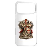 Deus Vult in Hoc Signo Vinces Chevalier Latin Médiéval Croisé Coque pour iPhone 17 Pro Max