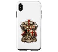 Deus Vult in Hoc Signo Vinces Chevalier Latin Médiéval Croisé Coque pour iPhone XS Max