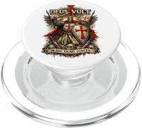 Deus Vult in Hoc Signo Vinces Chevalier Latin Médiéval Croisé PopSockets PopGrip pour MagSafe