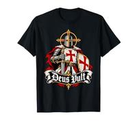 Deus Vult Knights Templar Crusader Histoire des Chevaliers médiévaux T-Shirt