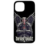 Deus Vult Medieval Templar Knight Croisades Coque pour iPhone 15