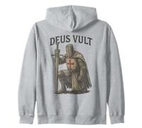 Deus Vult - Mot Latin Minimaliste pour l'histoire - Retour 002 Sweat à Capuche