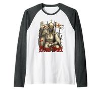 Deus Vult - Roi Baudouin IV de Jérusalem - Croisés Manche Raglan