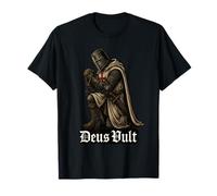 Deus Vult : Rosaire priant Le Chevalier templier catholique T-Shirt