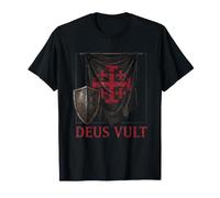 Deus Vult T-Shirt Chevaliers Templiers Croisés Croisade T-Shirt